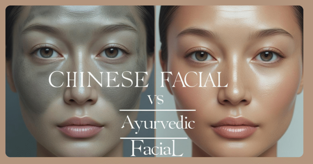 Before and after results of Chinese facial vs Ayurvedic facial for glowing skin