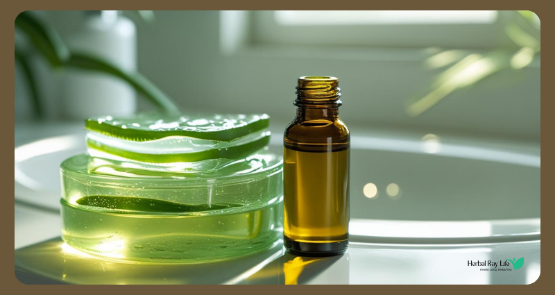 Aloe vera gel with tea tree oil for acne-prone skin