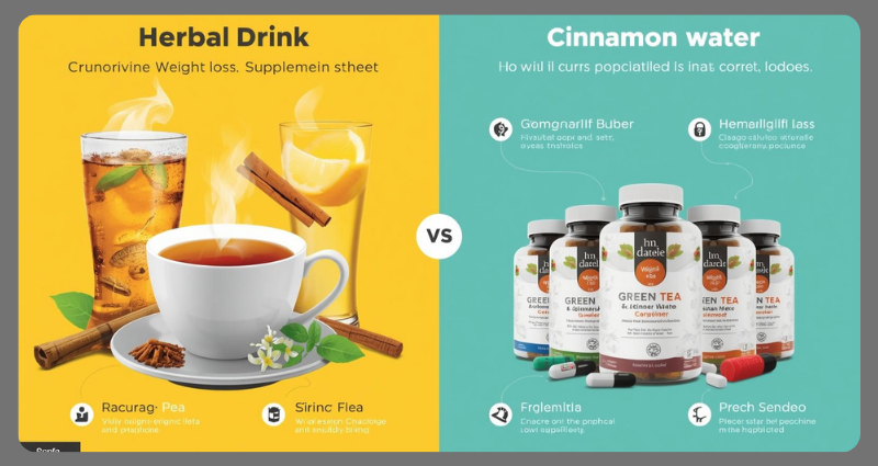 Herbal drinks vs supplements for weight loss 